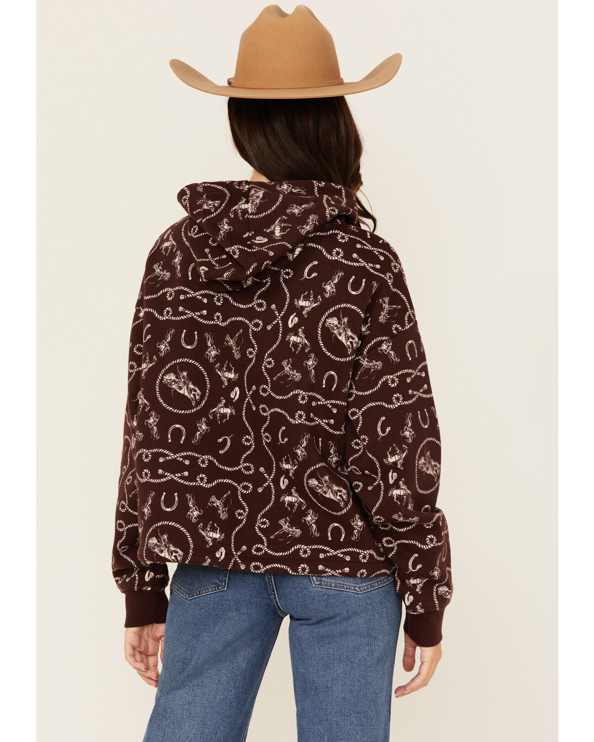 Image #4 - Wrangler Women's Rope Print Logo Hoodie, Purple, hi-res