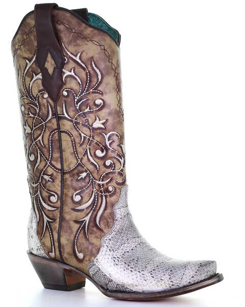 Corral Women's Triad Exotic Snake Skin Western Boots - Snip Toe, , hi-res