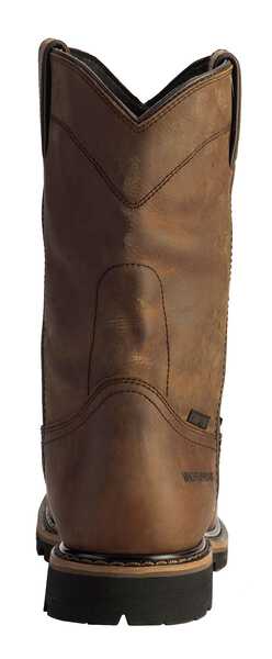 Justin Men's Pulley Waterproof Met Guard Pull On Work Boots - Composite Toe, Brown, hi-res
