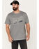 Image #1 - Brothers and Sons Men's Outdoors Logo Short Sleeve Graphic T-Shirt, Medium Grey, hi-res