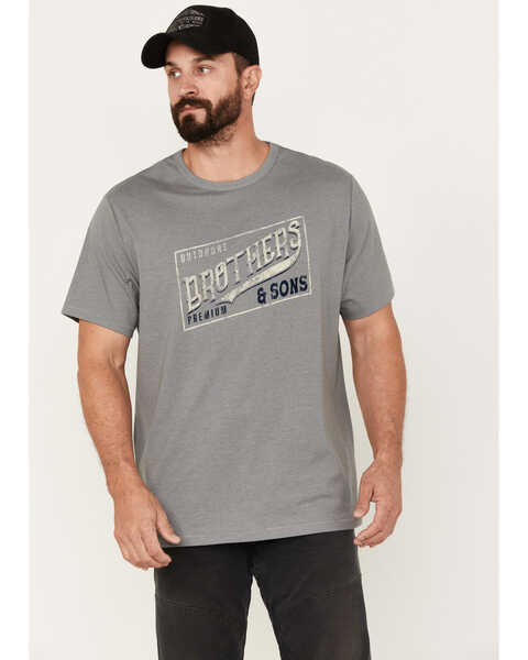 Brothers & Sons Men's Outdoors Logo Short Sleeve Graphic T-Shirt, Medium Grey, hi-res