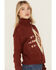 Image #2 - Rock & Roll Denim Women's Southwestern Print Turtleneck Sweater, Rust Copper, hi-res