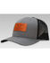 RopeSmart Men's Leather Solo Steerhead Patch Mesh-Back Ball Cap , Grey, hi-res