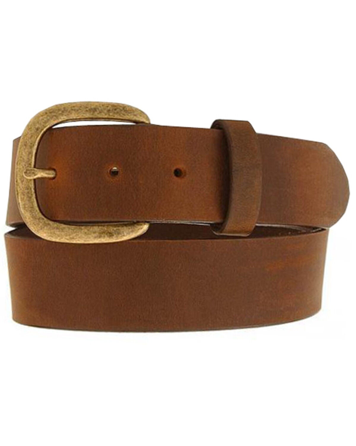 Justin Men's Basic Leather Work Belt, Bark, hi-res