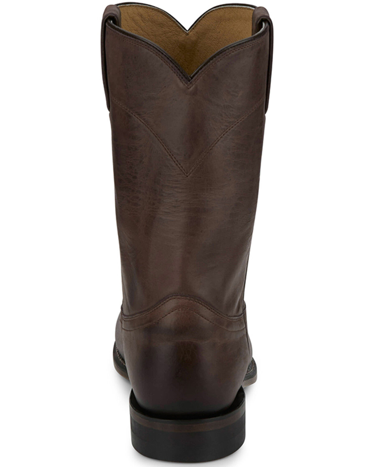 Image #5 - Justin Men's 10" Ted Roper Western Boots - Round Toe, Dark Brown, hi-res