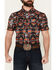 Image #3 - Rock & Roll Denim Men's Southwestern Short Sleeve Snap Western Shirt, Black, hi-res