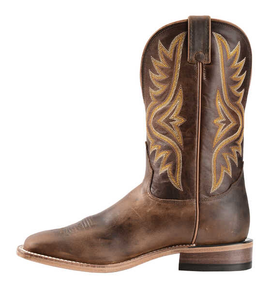 Image #10 - Tony Lama Men's Worn Goat Leather Americana Western Boots - Broad Square Toe, Tan, hi-res