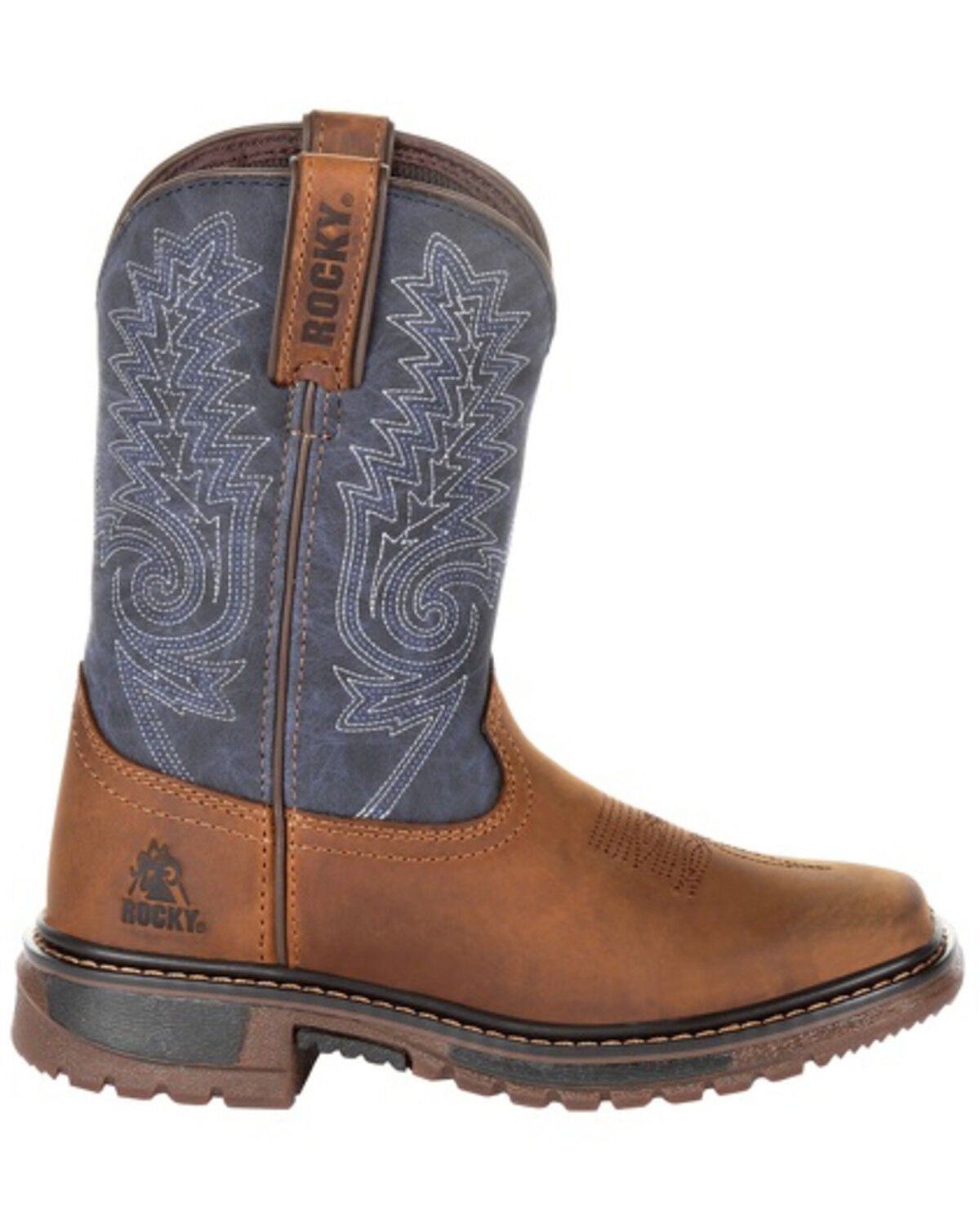 rocky square toe cowboy boots