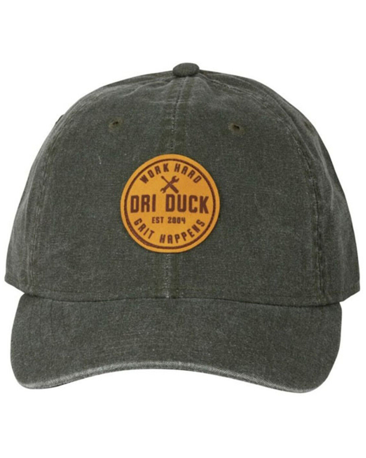 Image #1 - Dri-Duck Men's Gritt Happens Circle Patch Ball Cap, Olive, hi-res