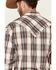 Stetson Men's Ranch Dobby Plaid Long Sleeve Snap Western Shirt , Red, hi-res