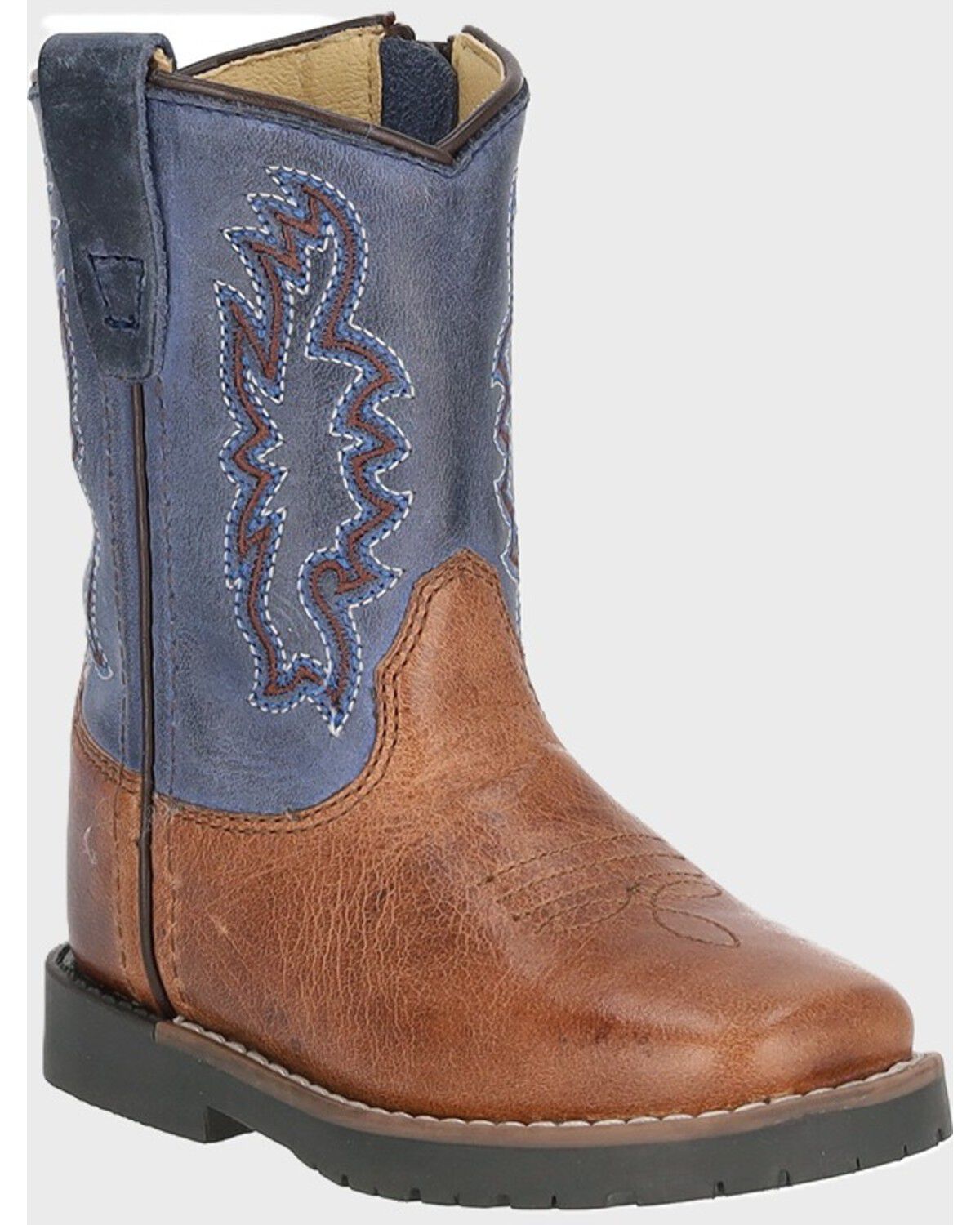Smoky Mountain Toddler Boys' Autry Western Boots - Broad Square Toe, Navy, hi-res