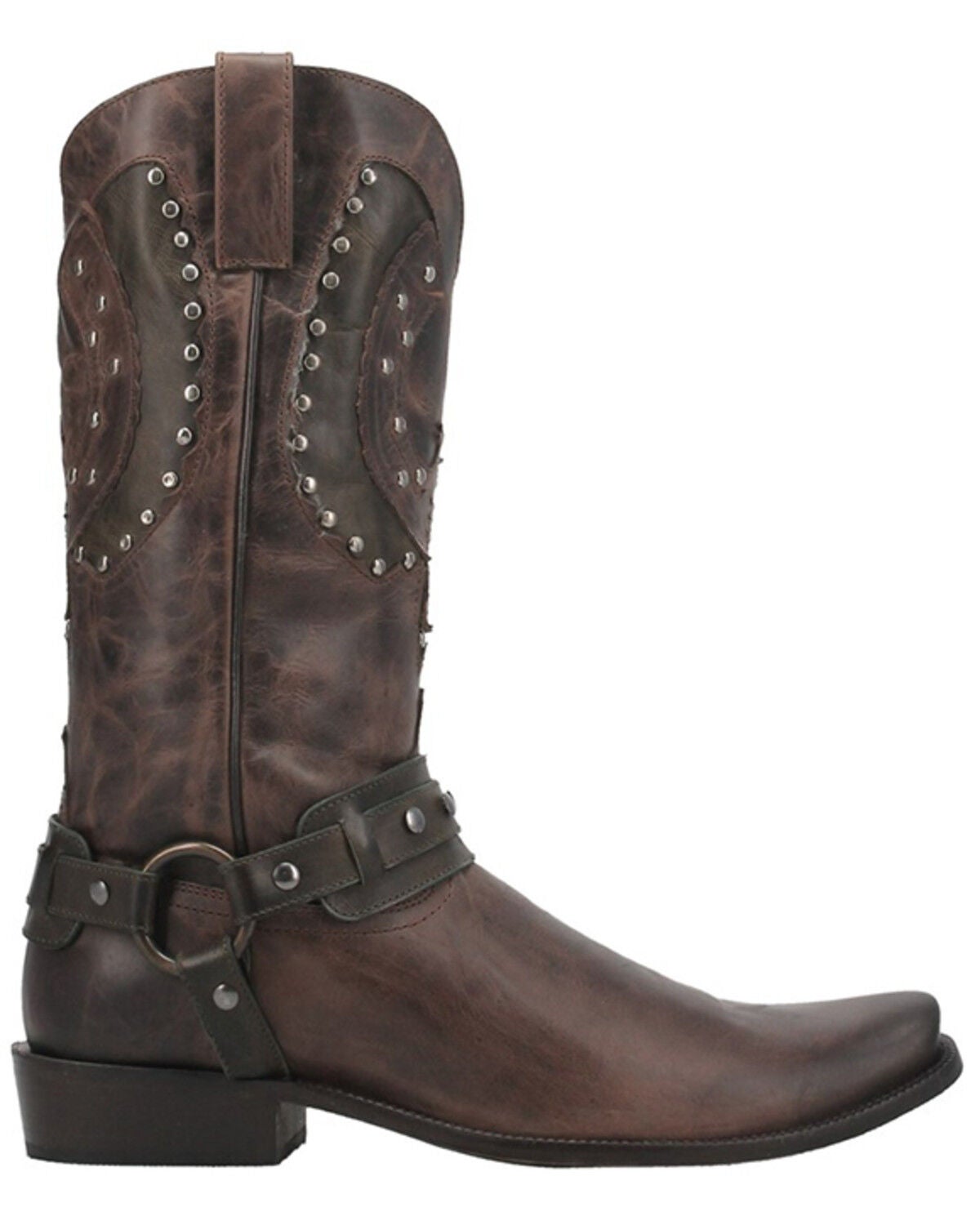 Image #2 - Dingo Men's War Studded Eagle Inlay Western Boot - Square Toe, , hi-res