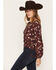 Image #2 - Idyllwind Women's Lynnbrook Floral Print Long Sleeve Blouse, Wine, hi-res