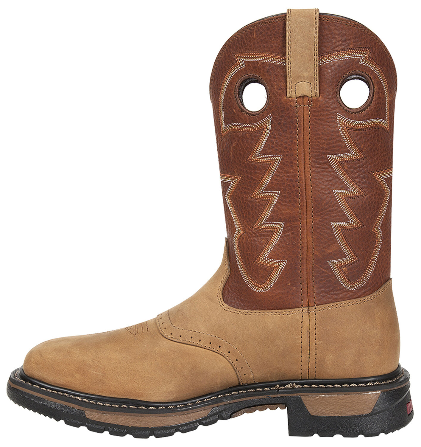 Image #3 - Rocky Men's Original Ride Waterproof Western Boots - Steel Toe, , hi-res