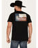 Image #4 - Smith & Wesson Men's Texas Flag Short Sleeve Graphic T-Shirt, Black, hi-res