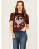 Image #1 - Shyanne Women's Moonlight and Magic Graphic Tee, Maroon, hi-res