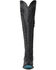 Image #4 - Lane Women's Lexington Over The Knee Corset Western Boots - Snip Toe, Jet Black, hi-res