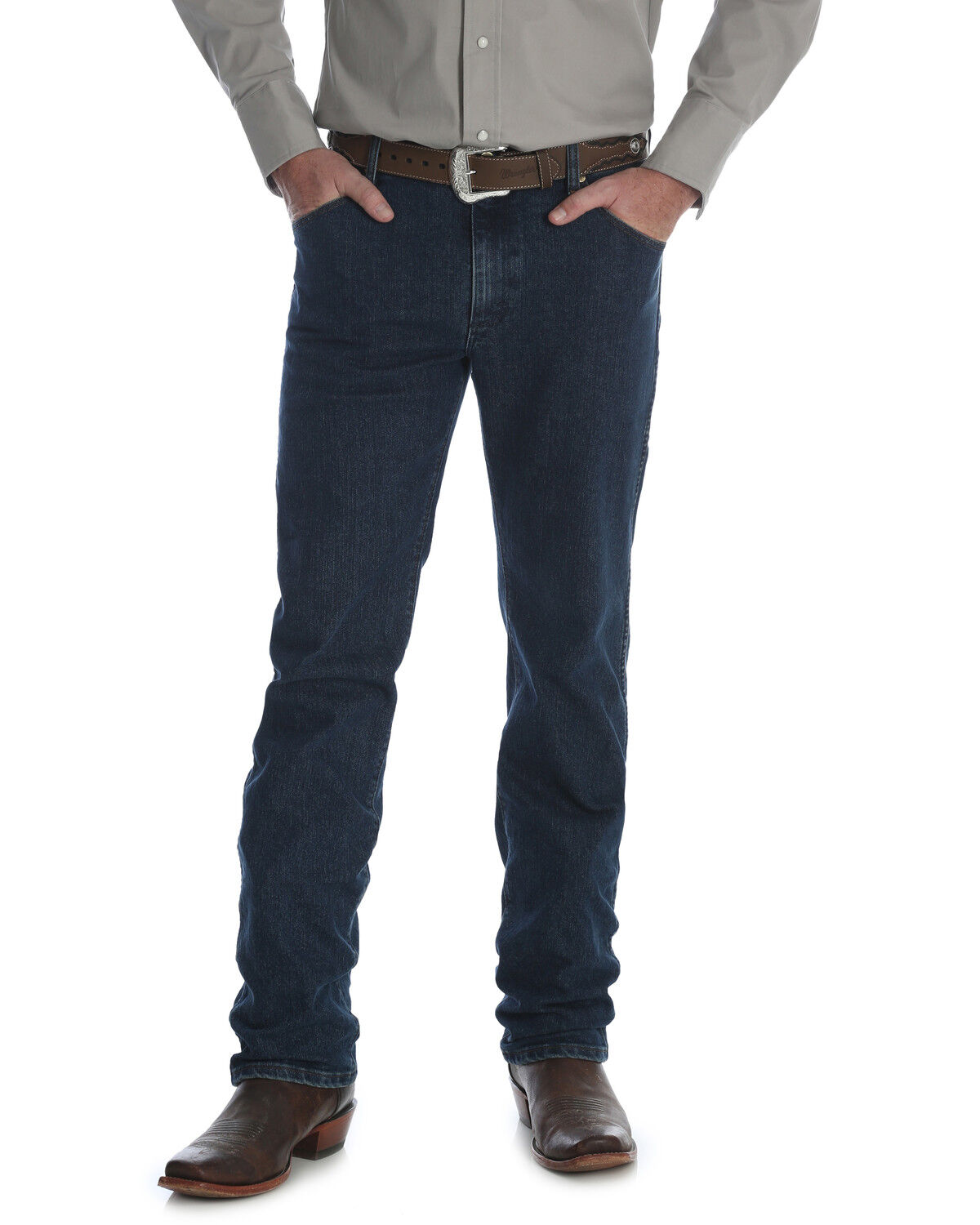 Image #2 - Wrangler Men's Premium Performance Cool Vantage Regular Fit Cowboy Cut Jeans, Indigo, hi-res
