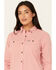 Image #2 - Ariat Women's Rebar Made Tough Long Sleeve Button-Down Work Shirt, Dark Pink, hi-res