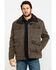 Image #1 - Cripple Creek Men's Enzyme Washed Storm Flap Sherpa Jacket, Chocolate, hi-res