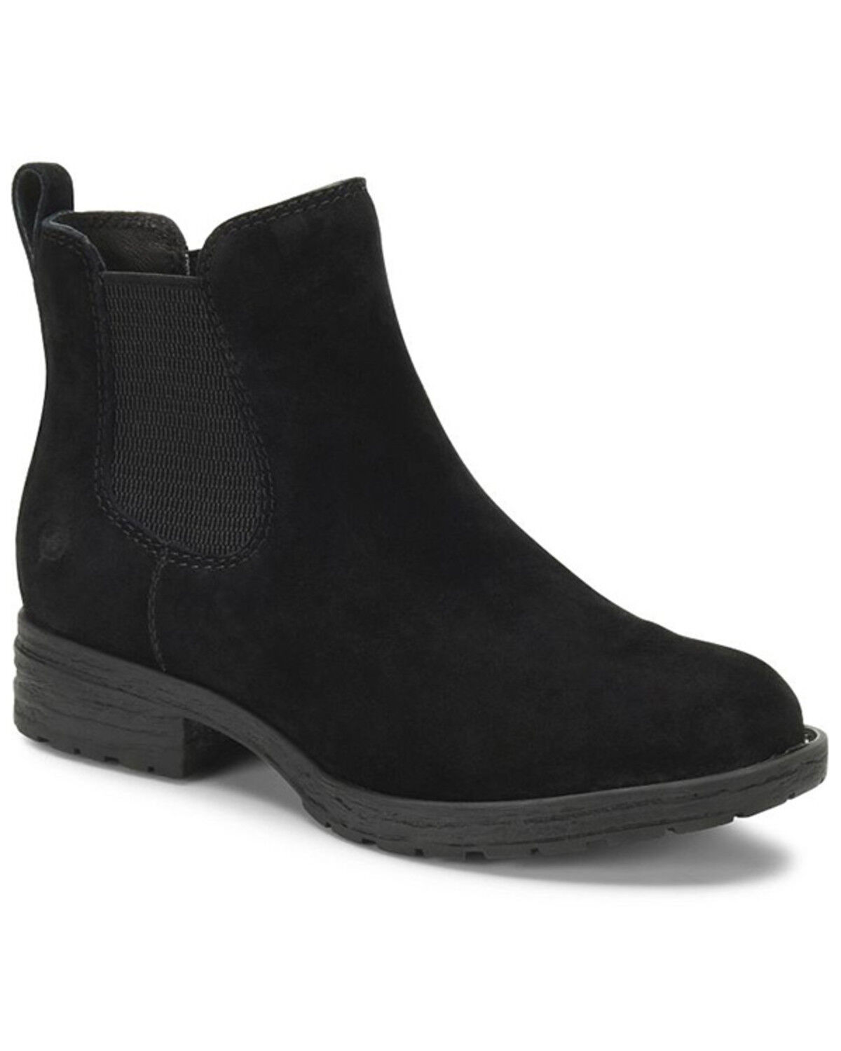 Image #1 - Born Women's Cove Suede Waterproof Chelsea Booties - Round Toe, Black, hi-res