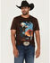 Image #1 - Cody James Men's Lookout Eagle Short Sleeve Graphic T-Shirt, Dark Brown, hi-res