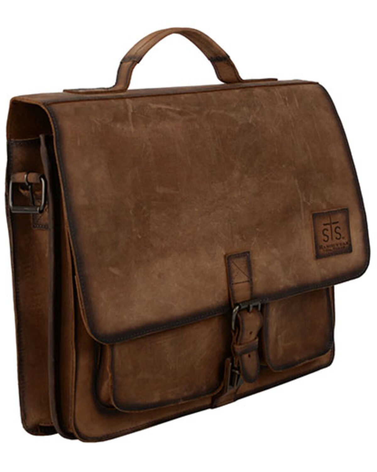 Image #1 - STS Ranchwear By Carroll Men's Foreman Portfolio Bag, Dark Brown, hi-res