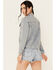 Image #4 - Blue B Women's Light Wash Embellished Star Button-Down Denim Jacket, Light Wash, hi-res