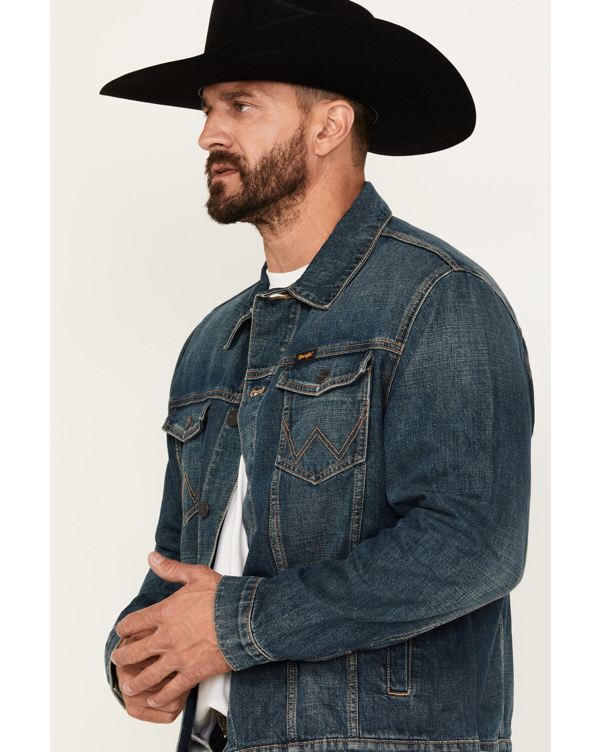 Image #2 - Wrangler Retro Men's Unlined Medium Wash Denim Jacket, Medium Wash, hi-res