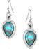 Image #1 - Montana Silversmiths Women's Expression of the West Turquoise Earrings, Silver, hi-res
