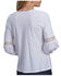 Image #2 - Roper Women's Floral Embroidered Long Sleeve Top, White, hi-res