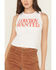 Image #4 - Girl Dangerous Women's Cowboy Wanted Graphic Tank Top, White, hi-res