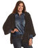 Tractr Women's Faux Fur Cardigan, Black, hi-res