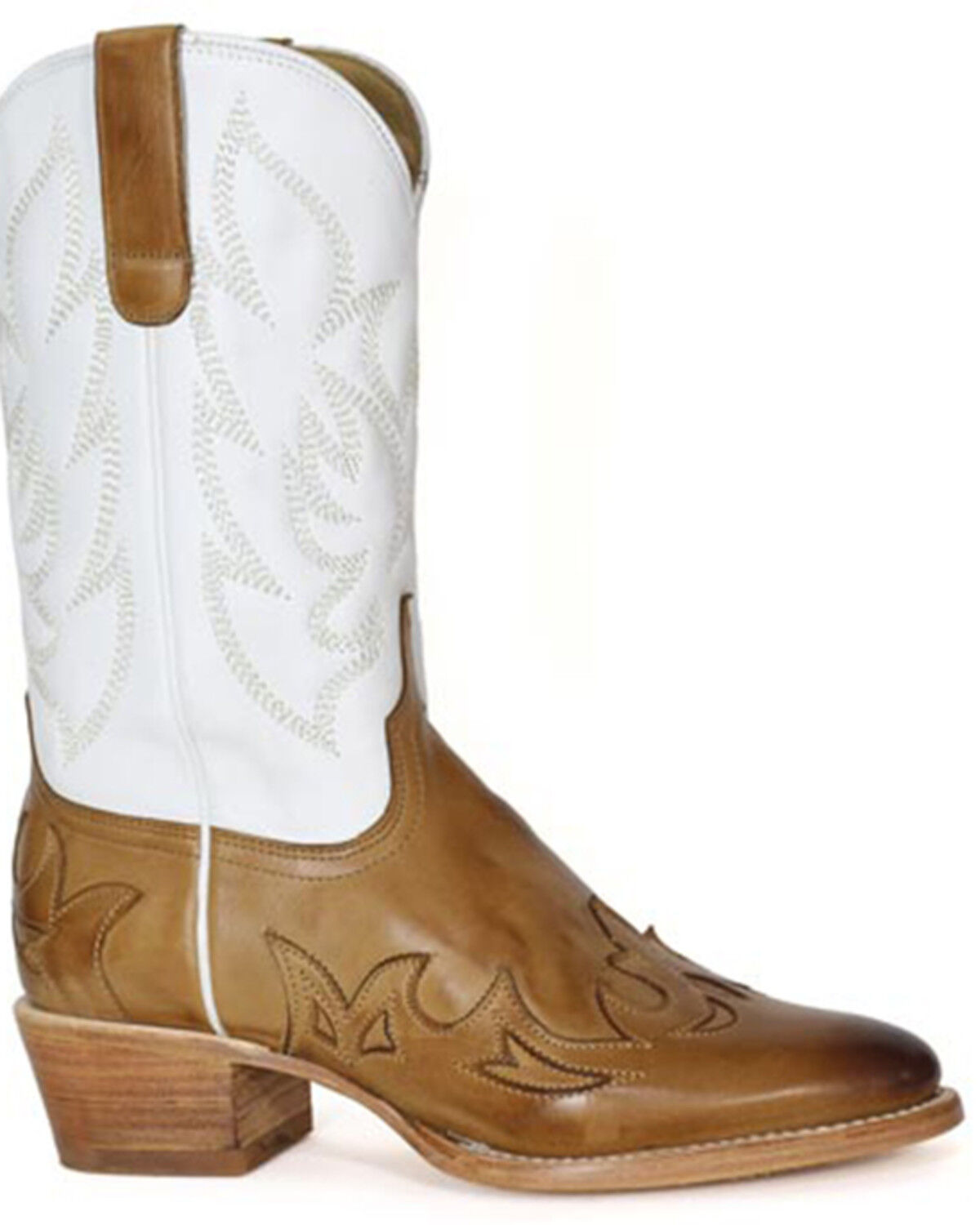 Image #1 - Stetson Women's Jo Western Boots - Round Toe, White, hi-res