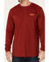 Image #3 - Hawx Men's FR Logo Graphic Long Sleeve Work T-Shirt , Red, hi-res