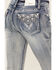 Image #2 - Grace in LA Women's Light Wash Mid Rise Floral Motif Pocket Bootcut Jeans, , hi-res
