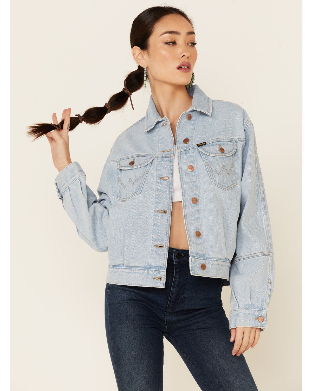 light wash trucker jacket