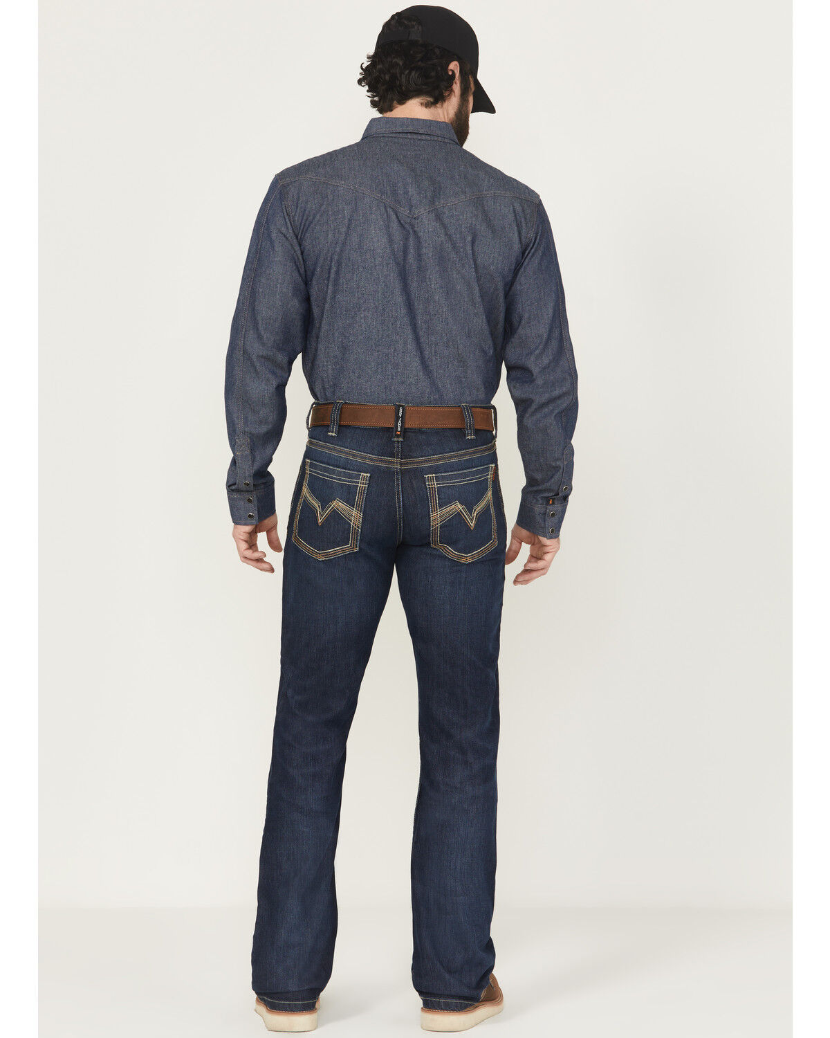 Image #3 - Cody James Men's FR Dark Wash Slim Bootcut Stretch Denim Work Jeans, Dark Wash, hi-res
