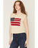 Image #2 - Baevely Women's American Flag Muscle Tank, Cream, hi-res