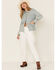 Image #2 - Johnny Was Women's Sezane Embroidered Denim Jacket, Blue, hi-res