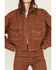 Image #3 - Ariat Women's Long Sleeve Boxy Cropped Denim Shirt, Brown, hi-res