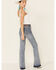 Rock & Roll Denim Women's Button Front Trouser Jeans, Blue, hi-res