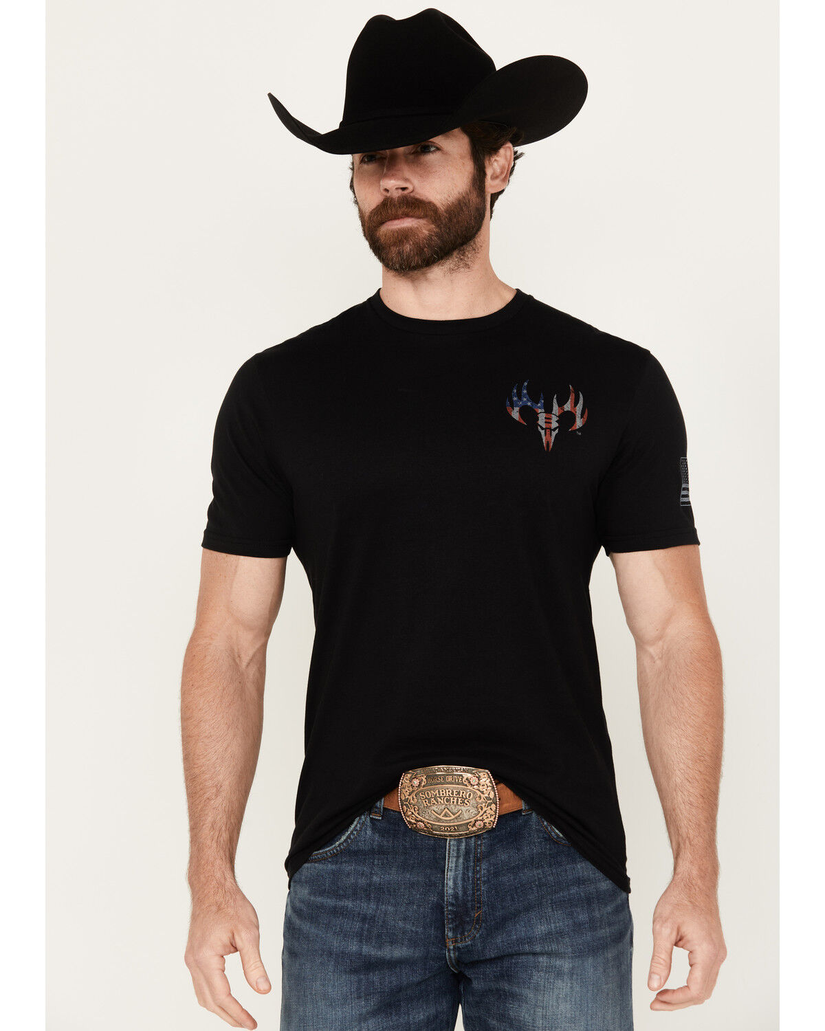 Image #1 - Buckwear Men's More Spine Short Sleeve Graphic T-Shirt, Black, hi-res