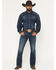 Image #1 - RANK 45&reg; Men's Roughstock Rockford Wash Brock Relaxed Bootcut Performance Stretch Denim Jeans, Dark Wash, hi-res