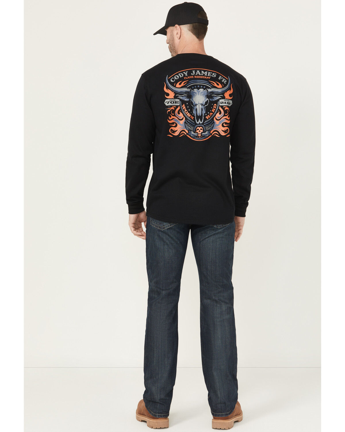 Image #3 - Cody James Men's FR Canter Dark Wash Straight Denim Jeans, Dark Wash, hi-res