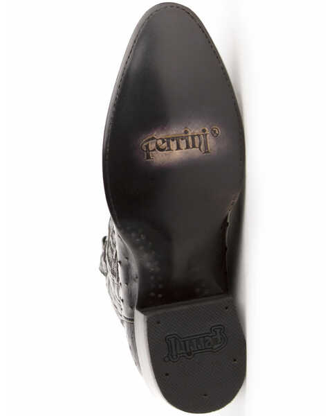 Image #6 - Ferrini Men's Black Colt Western Boots - Round Toe, Black, hi-res