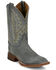 Image #1 - Justin Men's Rancho Western Boots - Broad Square Toe, Grey, hi-res