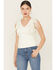Image #3 - Idyllwind Women's Lady Luck Fringe Faux Suede Top, Ivory, hi-res
