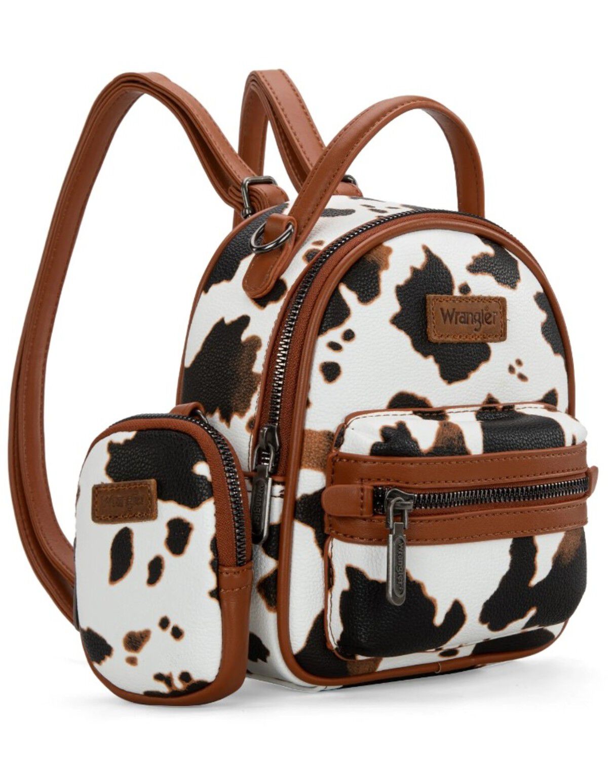 Image #2 - Wrangler Women's Cow Print Mini Backpack, Brown, hi-res