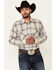 Ariat Men's Dunscape Atherton Retro Plaid Print Long Sleeve Snap Western Shirt , Tan, hi-res